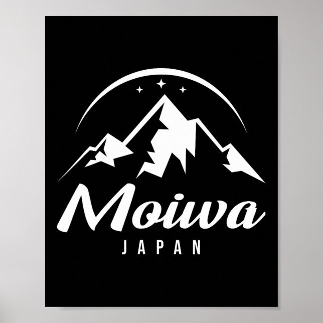 Moiwa Japan Ski Resort Skiing Snowboarding Poster (Framsidan)