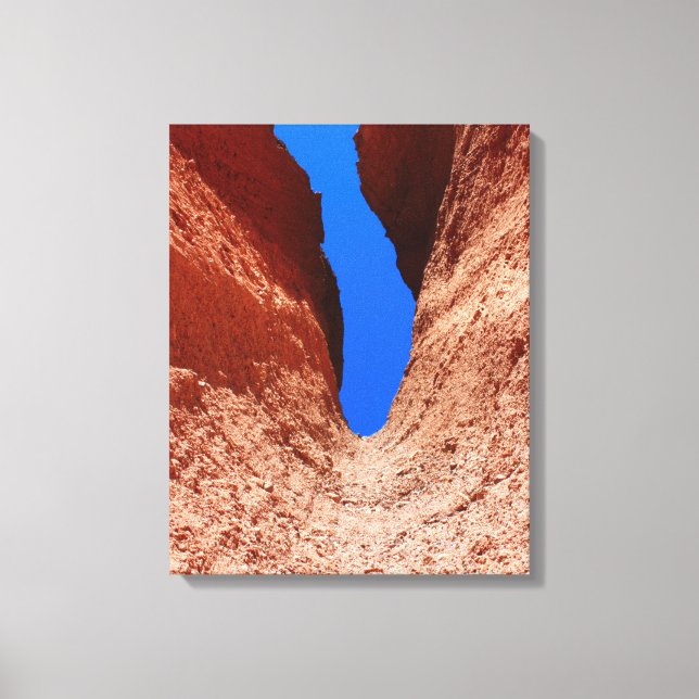 Mojave Canyon – Vertikal öken himmel Canvastryck (Framsida)
