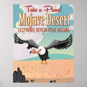 Mojave Desert-tecknadens semesteravtryck. Poster