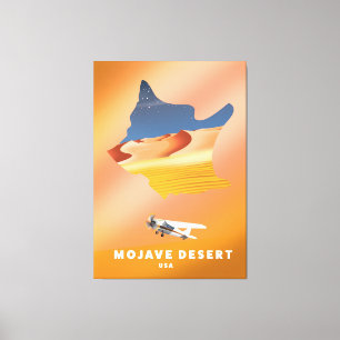 Mojave Desert USA karta Canvastryck