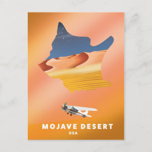 Mojave Desert USA karta Vykort