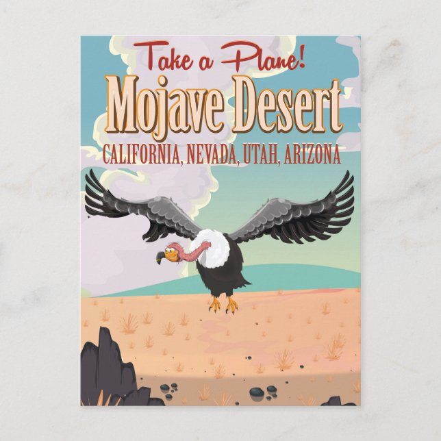 Mojave-öken seriebokstav reseposter vykort (Framsida)