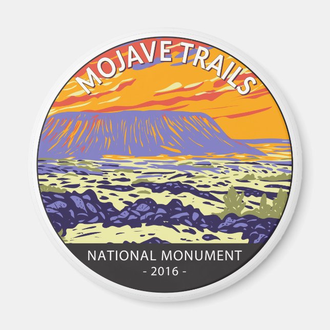 Mojave Trails National Monument Amboy Crater Magnet (Framsidan)