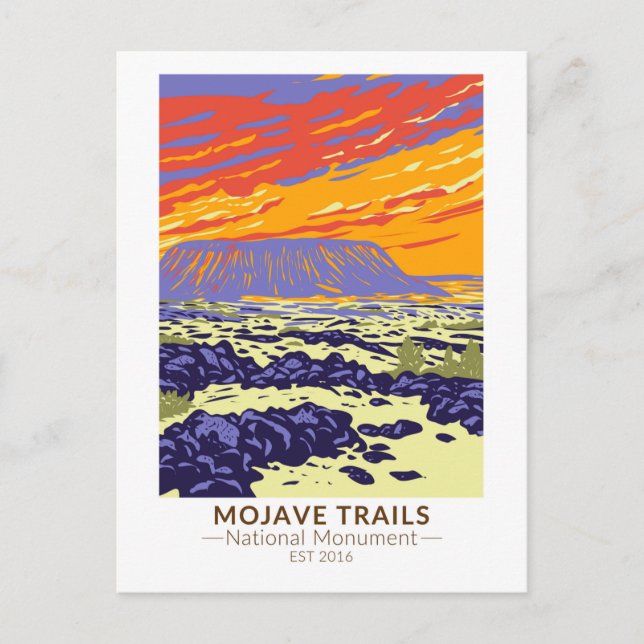Mojave Trails National Monument Amboy Crater Vykort (Framsida)
