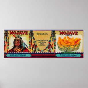 Mojavepersikaetikett Poster