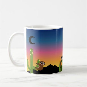 MojaveSlothmugg, Sloths på kaktusen, kaktus, öke Kaffemugg