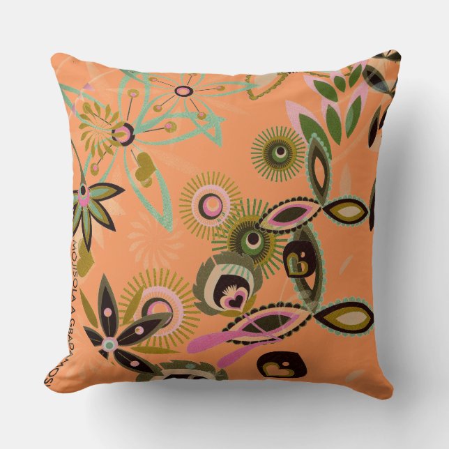 MOJI GBADAMOSI polyesterdekorativ kudde 16" x 16", (Framsida)