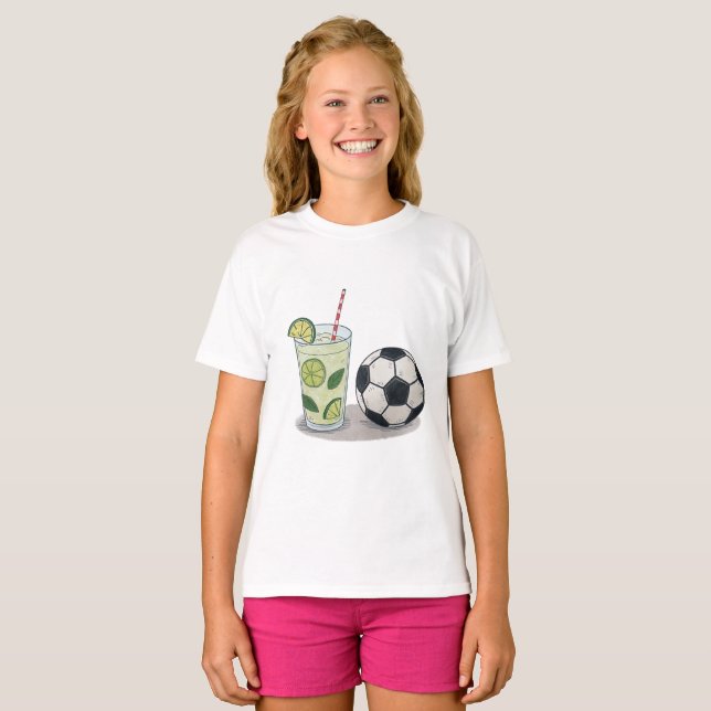 Mojito and soccer ball t shirt (Hel framsida)