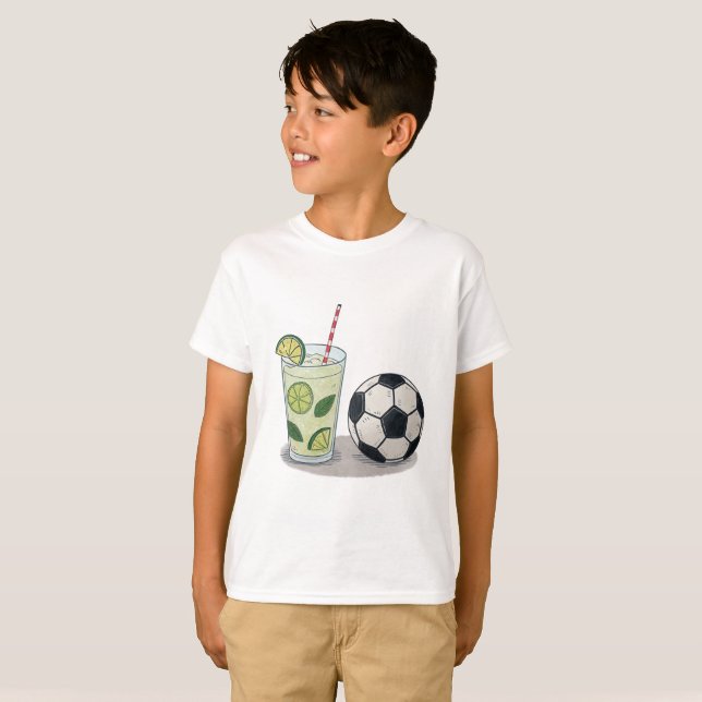 Mojito and soccer ball t shirt (Hel framsida)