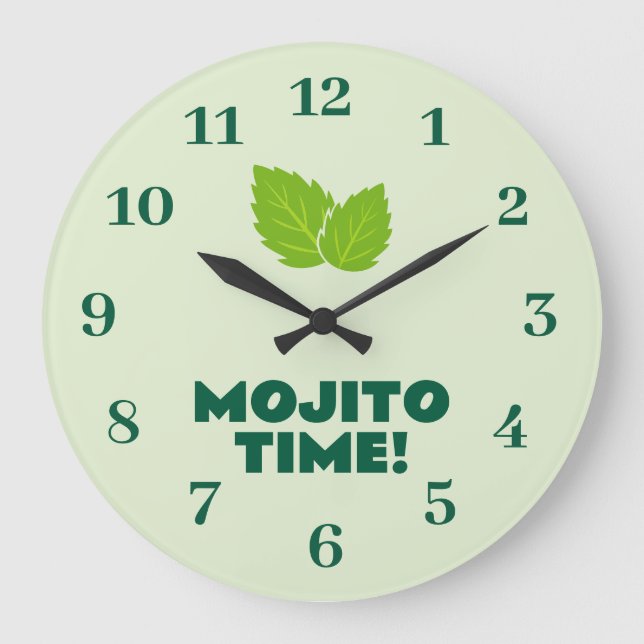 Mojito cocktail älskare väggklocka med anpassad ci (Framsida)