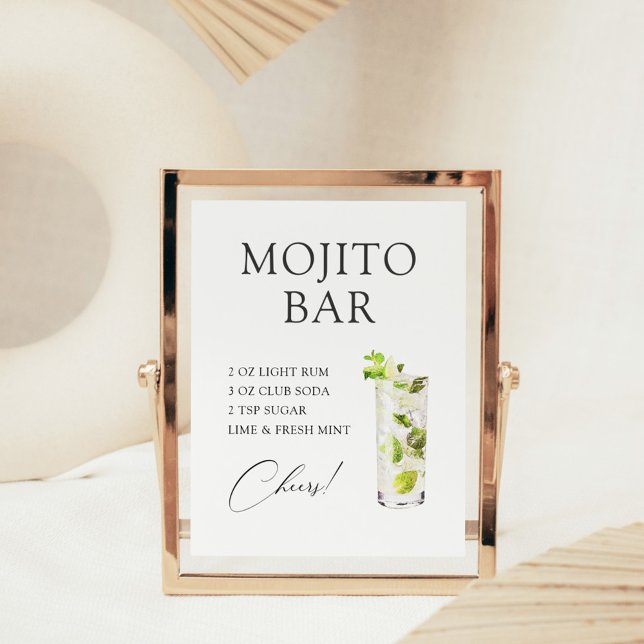 Mojito Cocktail Bar Recept Poster (Skapare uppladdad)