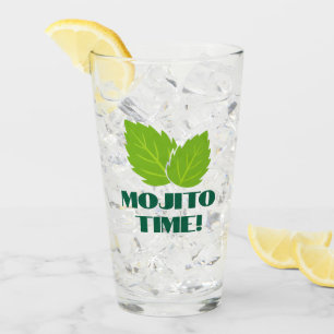 Mojito Cocktail Glas Kopp med mintlövslogo