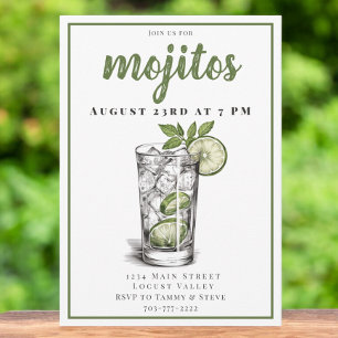 Mojito Cocktail Party-inbjudan Inbjudningar