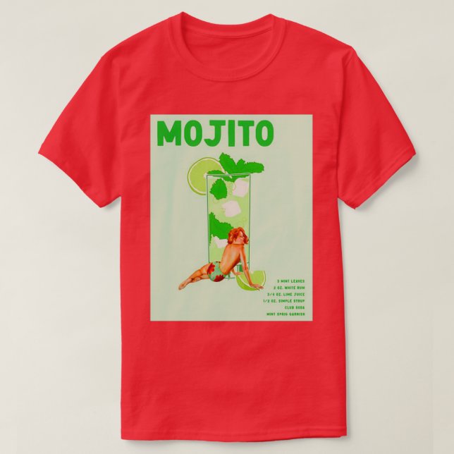 Mojito Cocktail T Shirt (Design framsida)