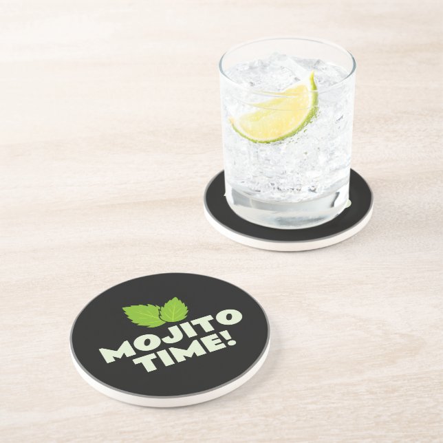Mojito cocktailparty underlägg med mint blad logot (Sidan)