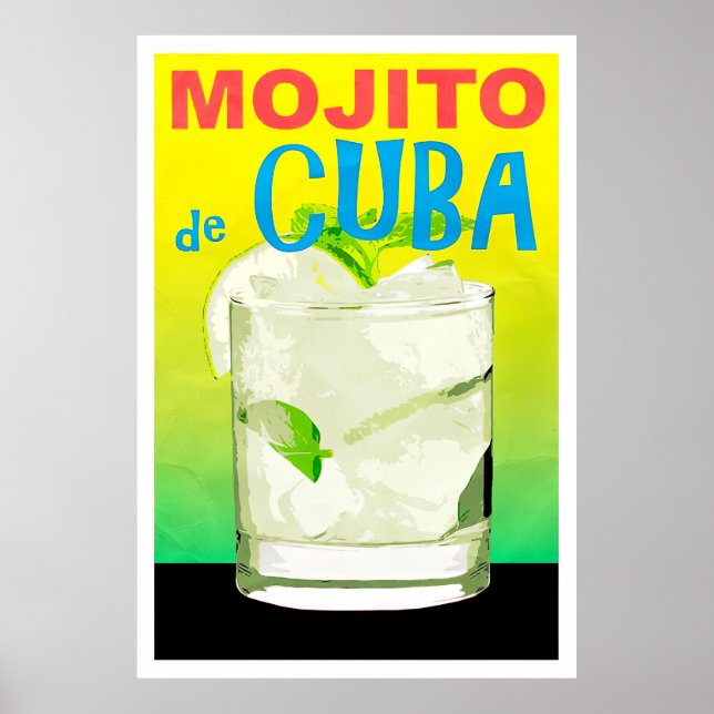 Mojito de Cuba vintage resor poster (Framsidan)