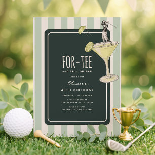 Mojito Golf Tema 40-årsdag Inbjudningar
