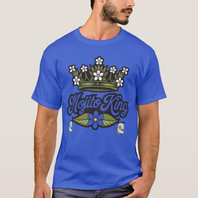 Mojito King älskar Mojitos pojkpresenter retro T Shirt (Framsida)