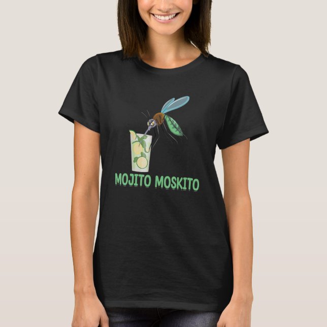 MOJITO MOSKITO Alcohol Vin Beer Drinker cocktail T Shirt (Framsida)