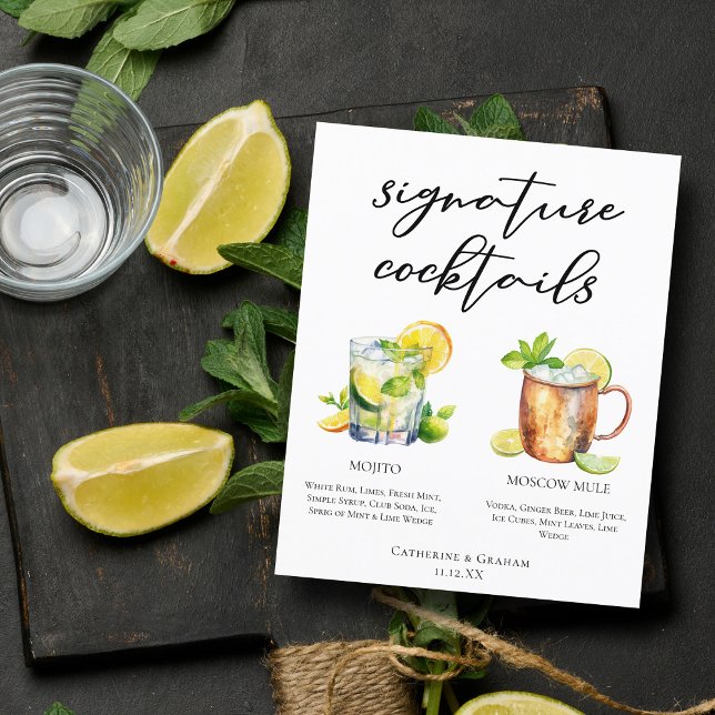 Mojito Moskva Mule Namnteckning Cocktails Menu (Skapare uppladdad)