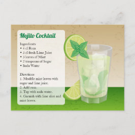 Mojito Recept Card Vykort