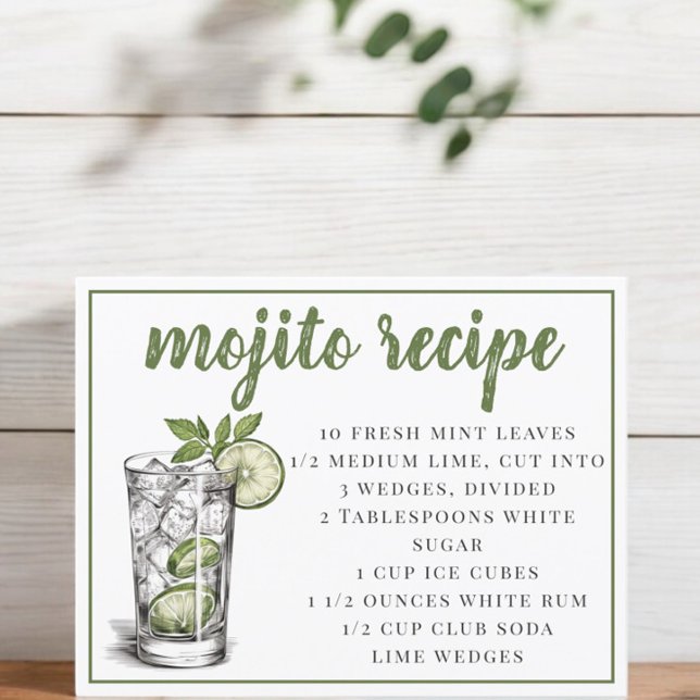 Mojito Recept Vykort (Skapare uppladdad)