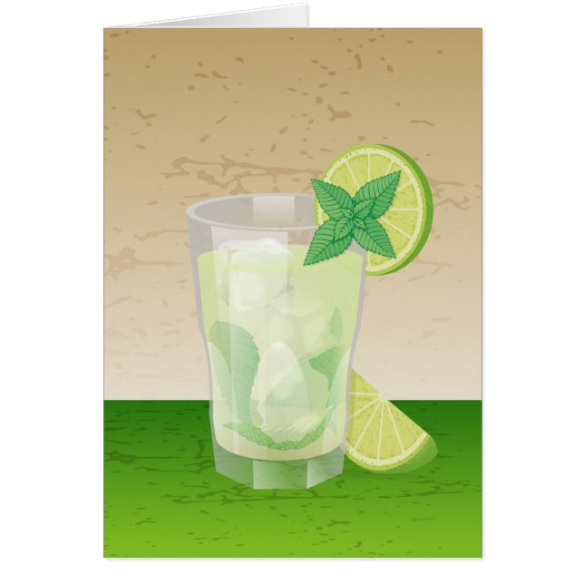 Mojito Recipe Hälsningskort (Framsidan)
