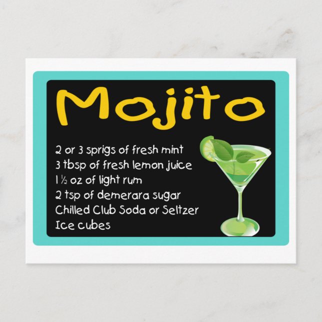 Mojito Recipe Vykort (Framsida)