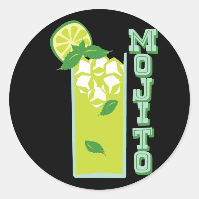 Mojito Runt Klistermärke (Framsida)