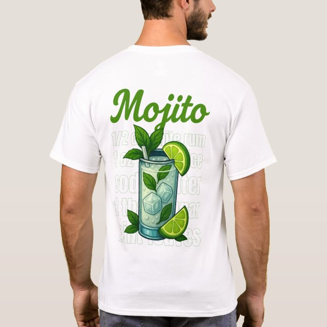 Mojito T-Shirt – Fresh Mint & Lime Cocktail (Baksida)