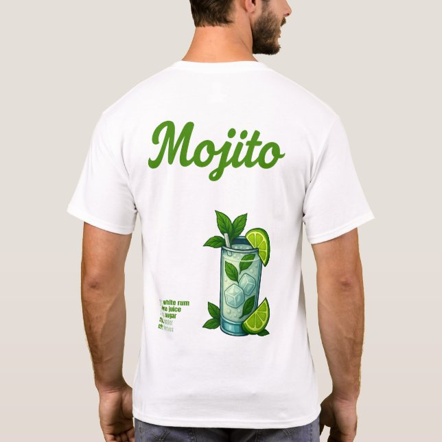 Mojito T-Shirt – Fresh Mint & Lime Cocktail (Baksida)