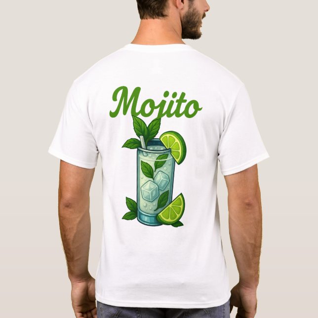 Mojito T-Shirt – Fresh Mint & Lime Cocktail (Baksida)