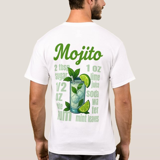 Mojito T-Shirt – Fresh Mint & Lime Cocktail (Baksida)