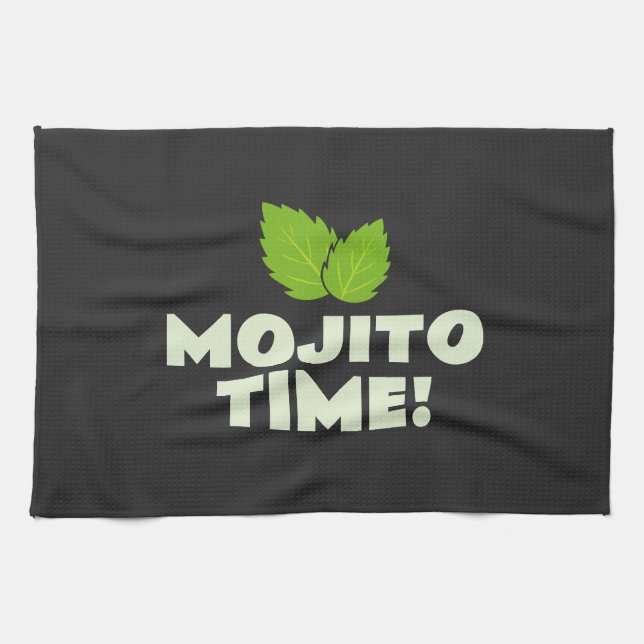 Mojito-tid! Rolig kökshandduk för cocktailfest (Horisontell)