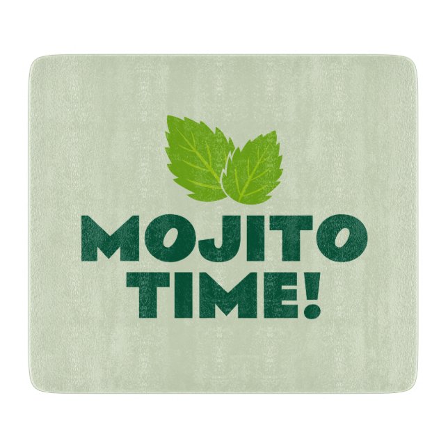 Mojito Time glasskärbräda för cocktailfest (Framsidan)