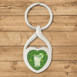 Mojito Twisted Heart Silverfärgad Nyckelring