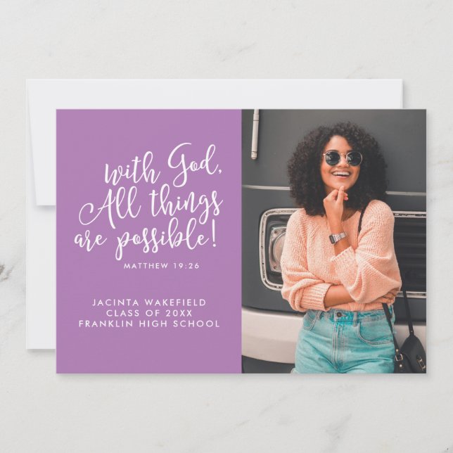 Möjlig med gud Scripture Photo Studenten Meddelande (Framsida)