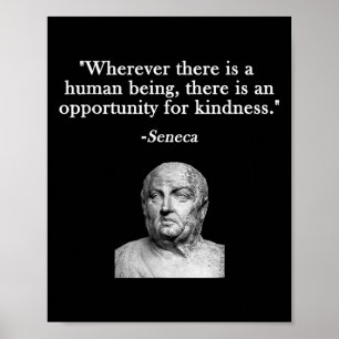 Möjlighet för skendhet Seneca Stoicism Stoic Phi Poster