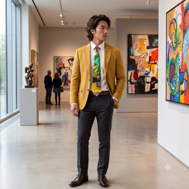 Möjlighet Slips (AI product visualization, tie's artwork is not AI)