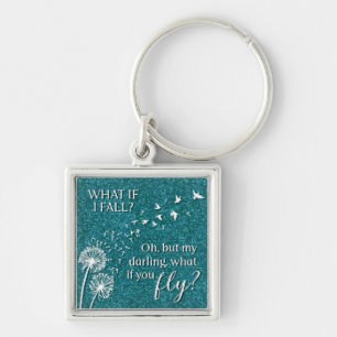 Möjligheter Keychain Fyrkantig Silverfärgad Nyckelring