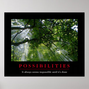 Möjligheter Motiv inspirationell teckning Poster
