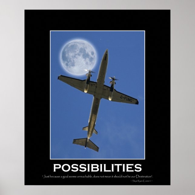 MÖJLIGHETER Motiverande fotofoto Poster (Framsidan)