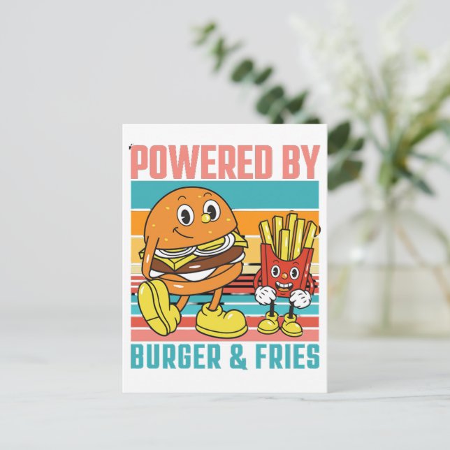 MÖJLIGHETER SOM OMFATTAS AV BURGER OCH FRIES - SNA VYKORT (Stående Fram)