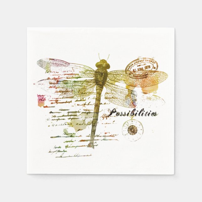 möjligheter trollslända pappersservett (Framsidan)