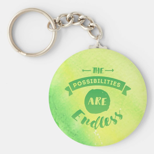 Möjligheterna är ändlösa nyckelkedjor för Gröntar Nyckelring (Framsidan)