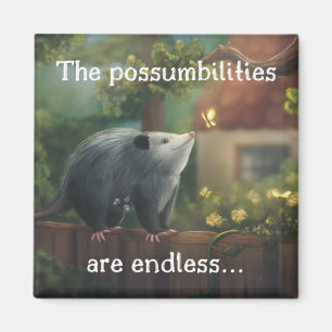 Möjligheterna är oändliga.. Opossum  Magnet