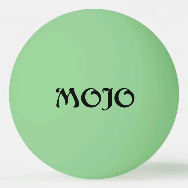 Mojo 1-stjärnig grönt Glow ping pong boll (Framsidan)