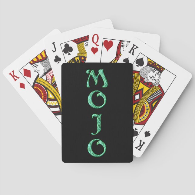 Mojo Black Poker-spelkort Casinokort (Baksidan)