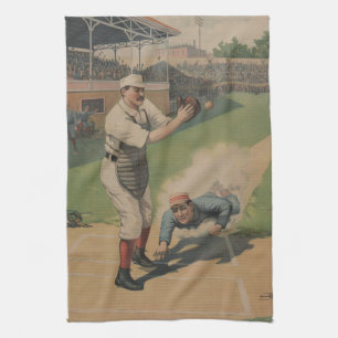 MoJo för vintagebaseballamerikan kökshandduk