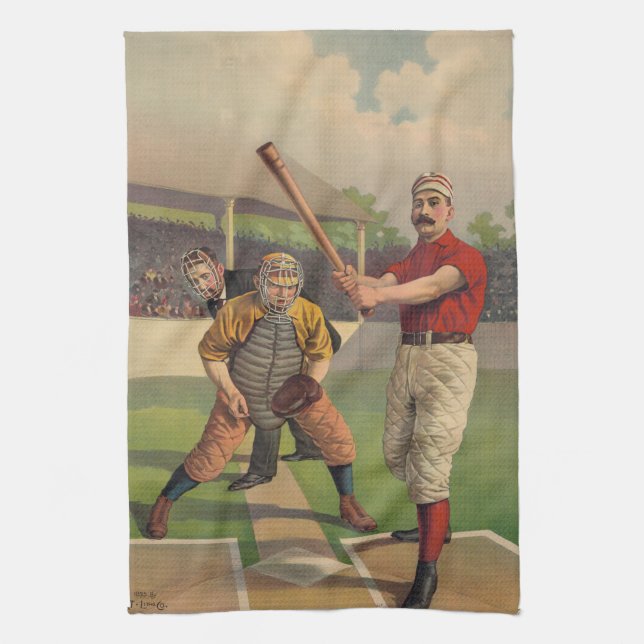 MoJo för vintagebaseballamerikan kökshandduk (Vertikal)